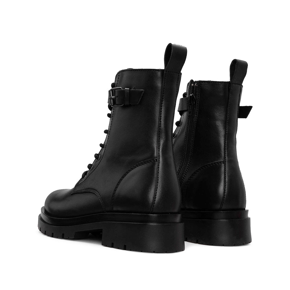 Bota Militar Mulher Pele Preto