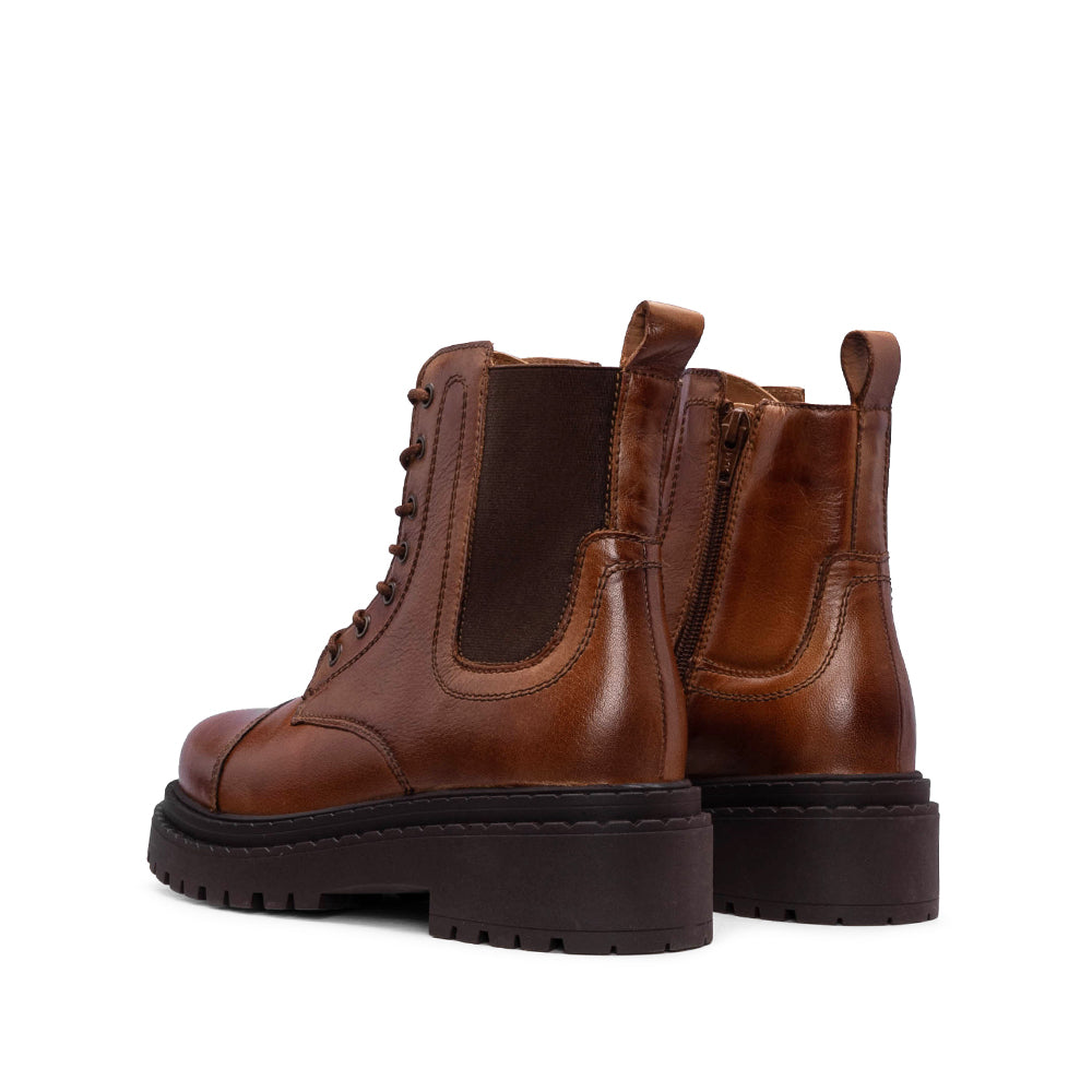 Bota Militar Mulher Pele Camel