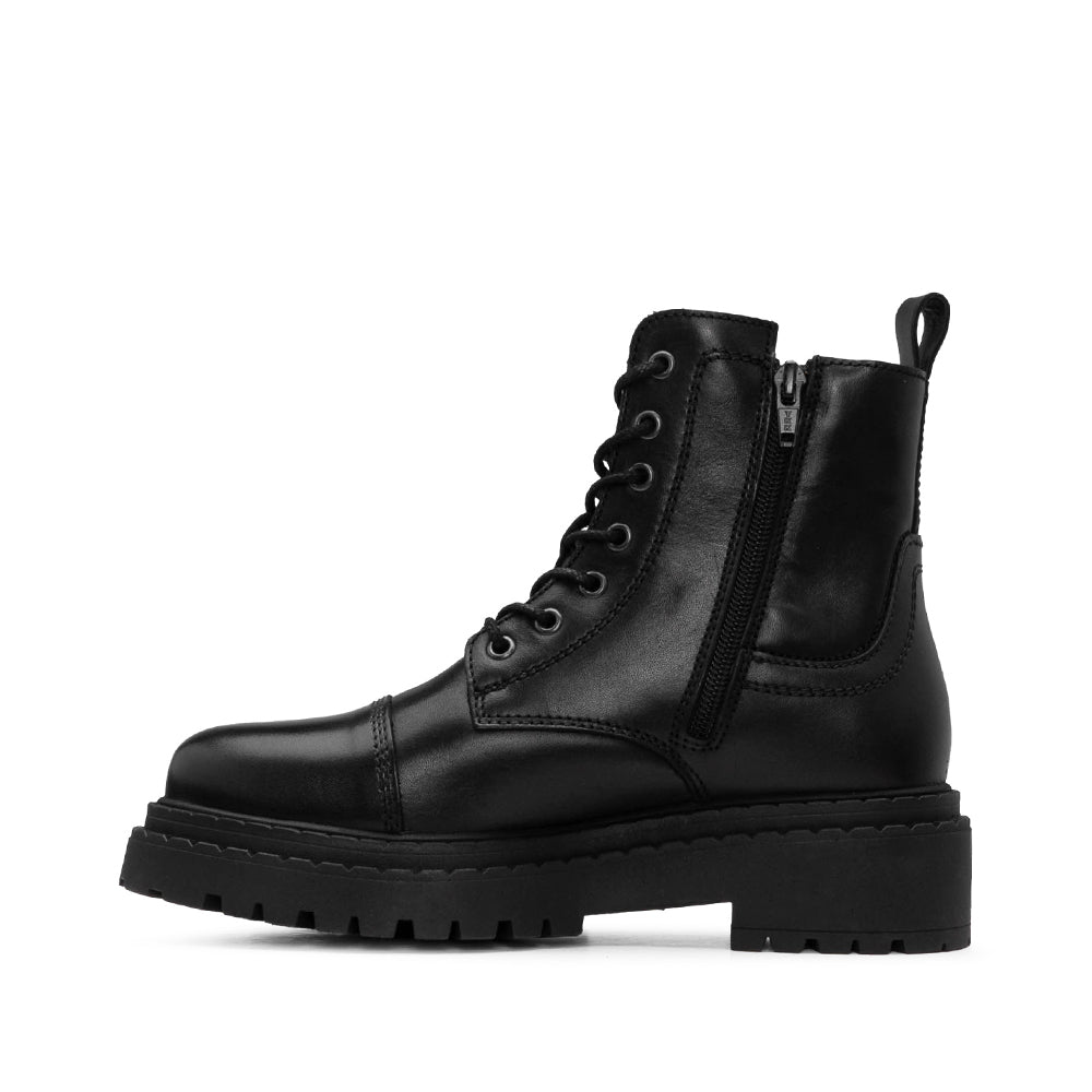 Bota Militar Mulher Pele Preto