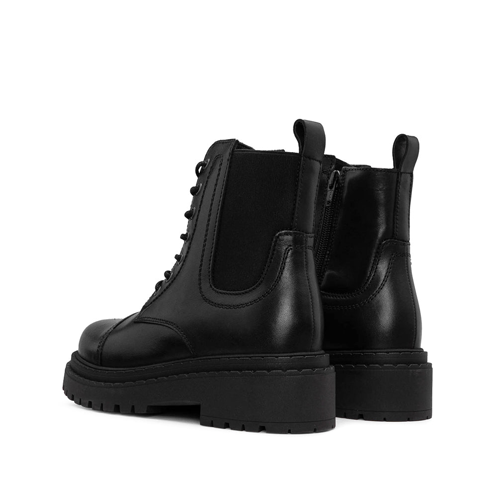 Bota Militar Mulher Pele Preto