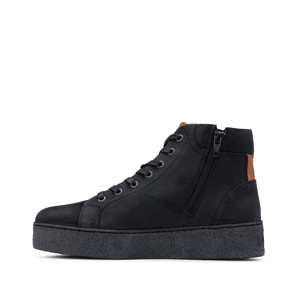 Botim Casual Mulher Nobuck Preto