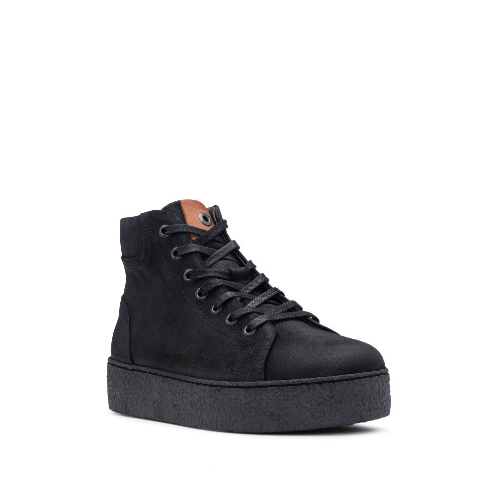 Botim Casual Mulher Nobuck Preto