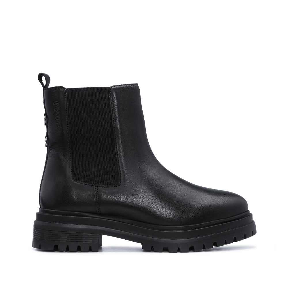 Botim Casual Mulher Pele Preto
