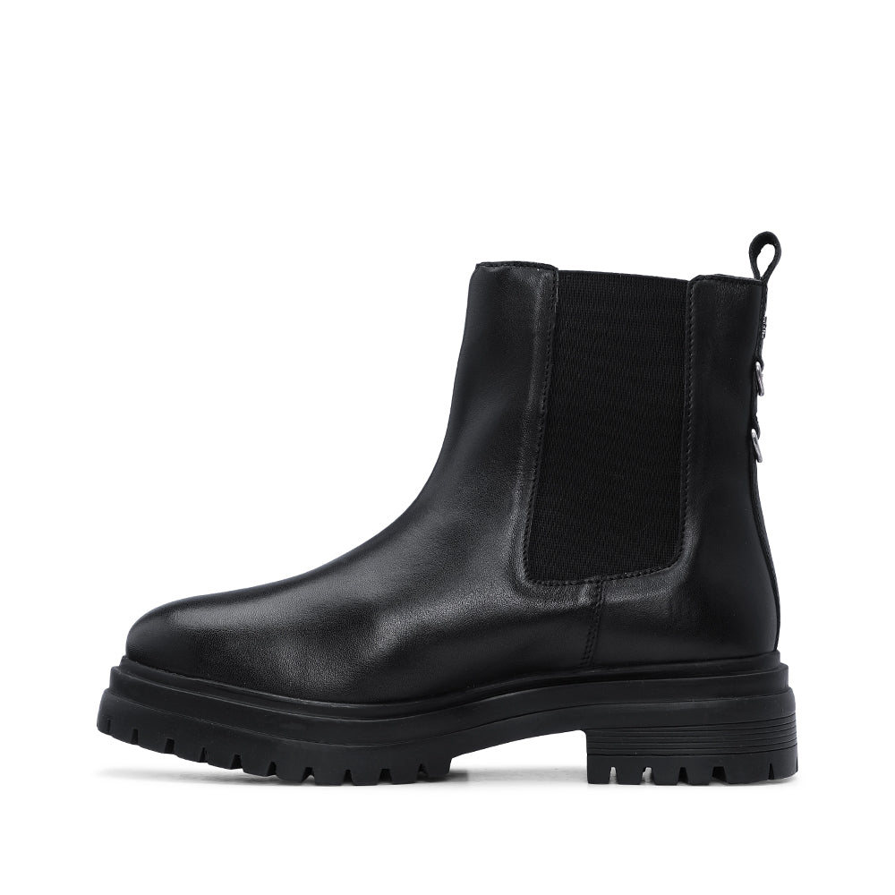 Botim Casual Mulher Pele Preto