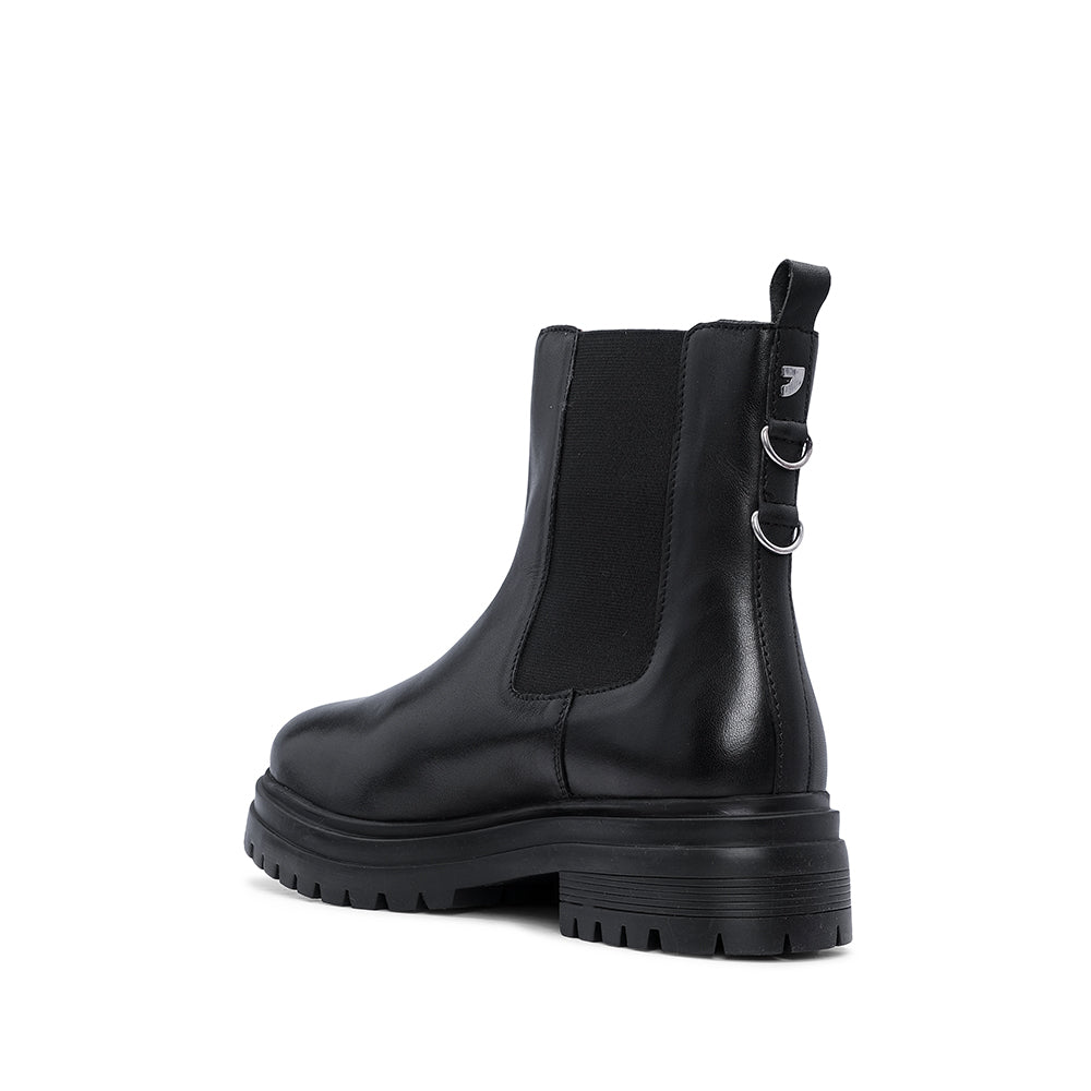 Botim Casual Mulher Pele Preto
