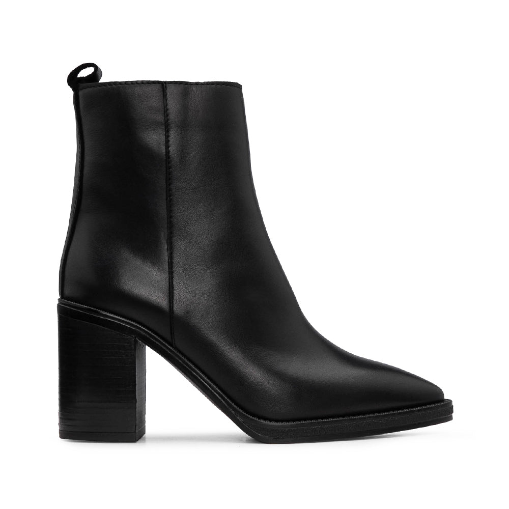 Bota Salto Alto Mulher Pele Preto