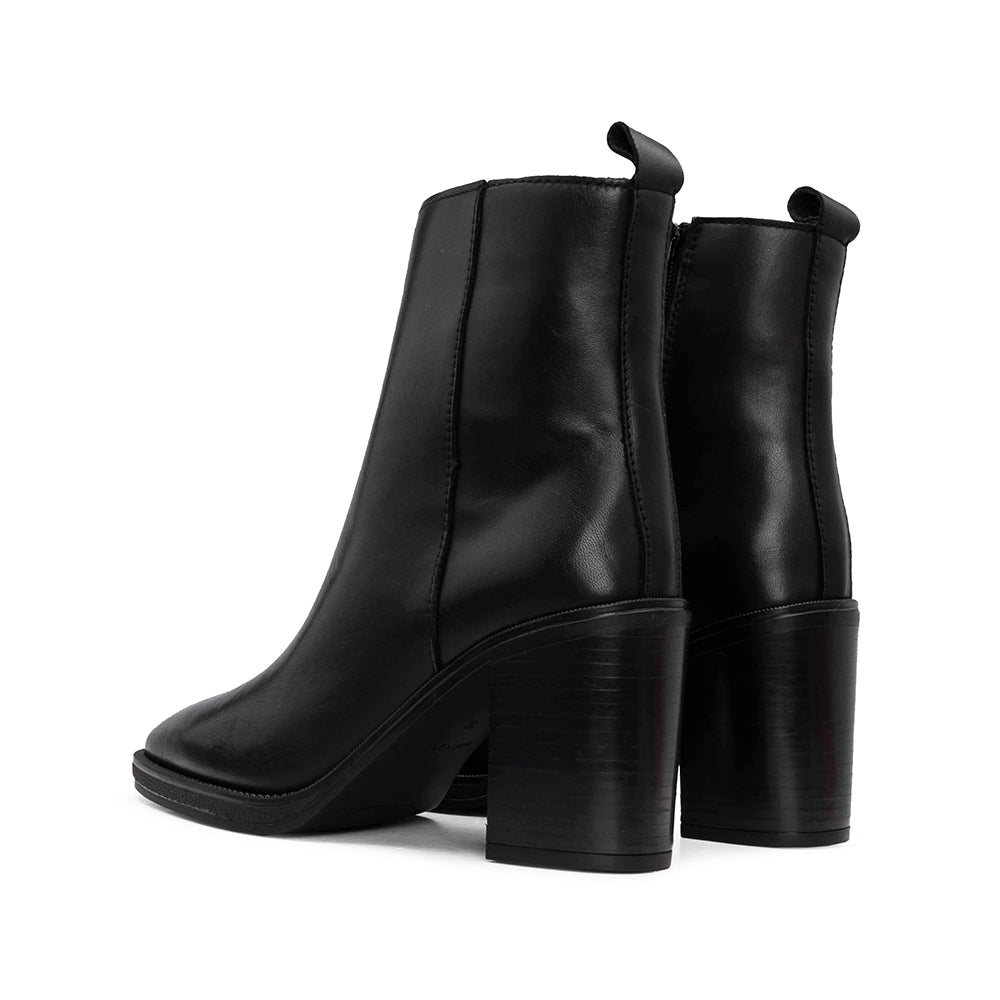 Bota Salto Alto Mulher Pele Preto
