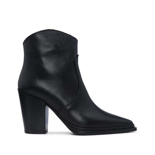 Bota Salto Alto Mulher Pele Preto