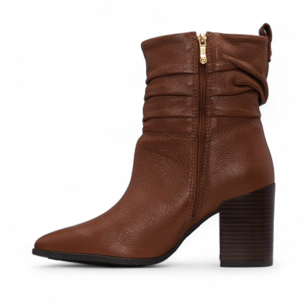 Bota Salto Alto Mulher Pele Cognac
