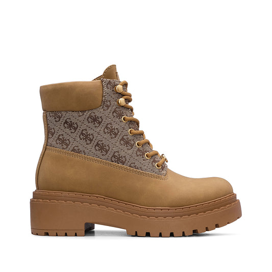 Bota Salto Raso Mulher Camel