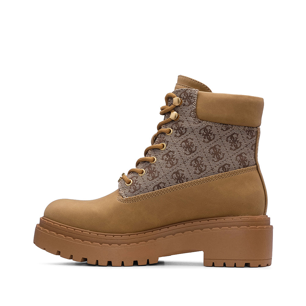Bota Salto Raso Mulher Camel