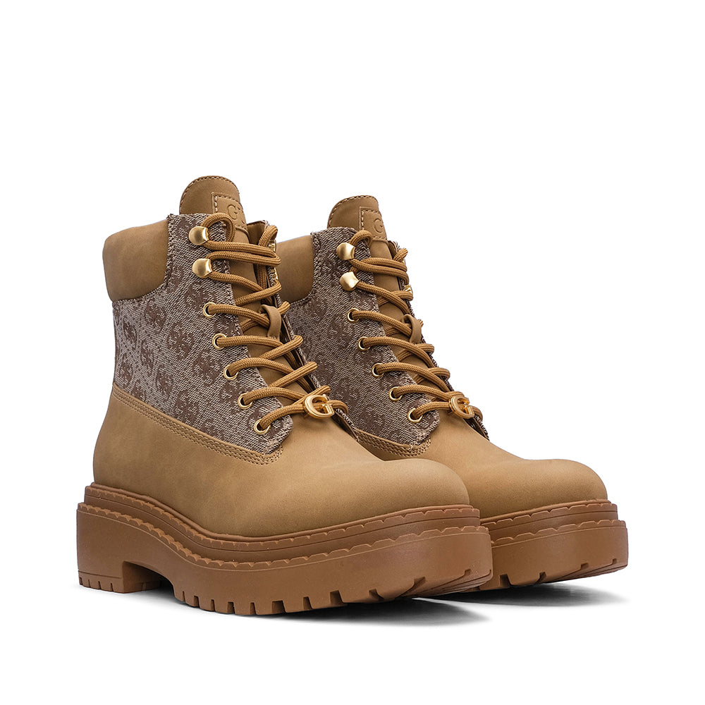 Bota Salto Raso Mulher Camel