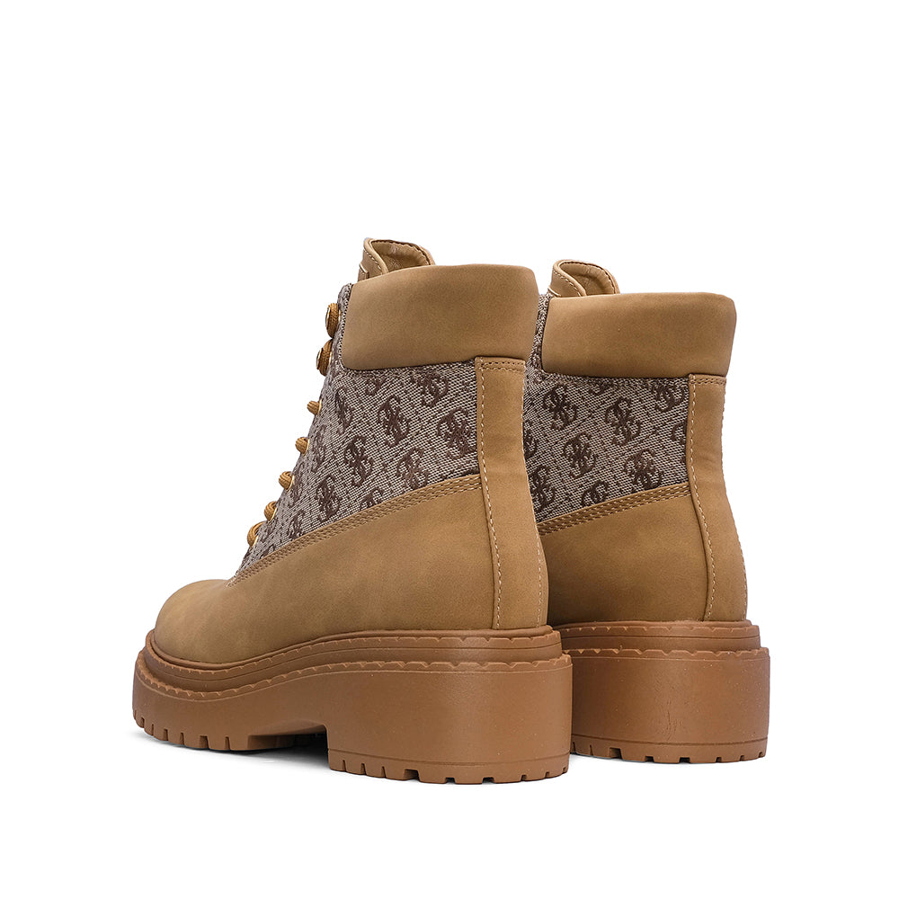 Bota Salto Raso Mulher Camel