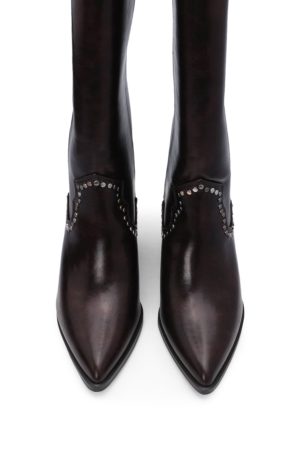 Bota Cano Alto Mulher Castanho