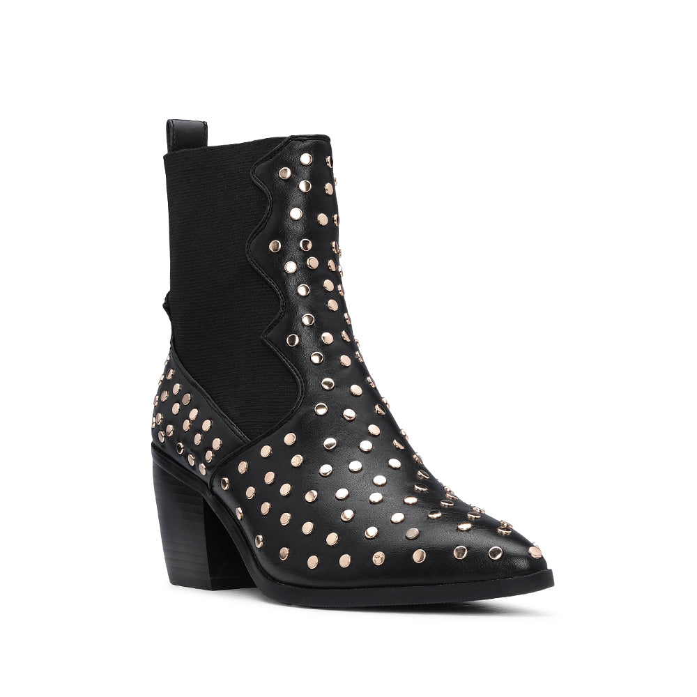 Botim Casual Mulher Pele Preto