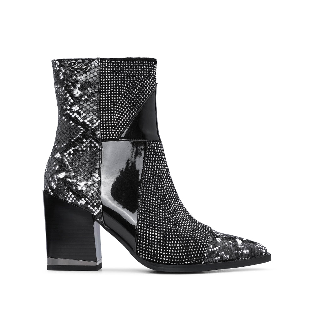 Botim Casual Mulher Animal Print Preto
