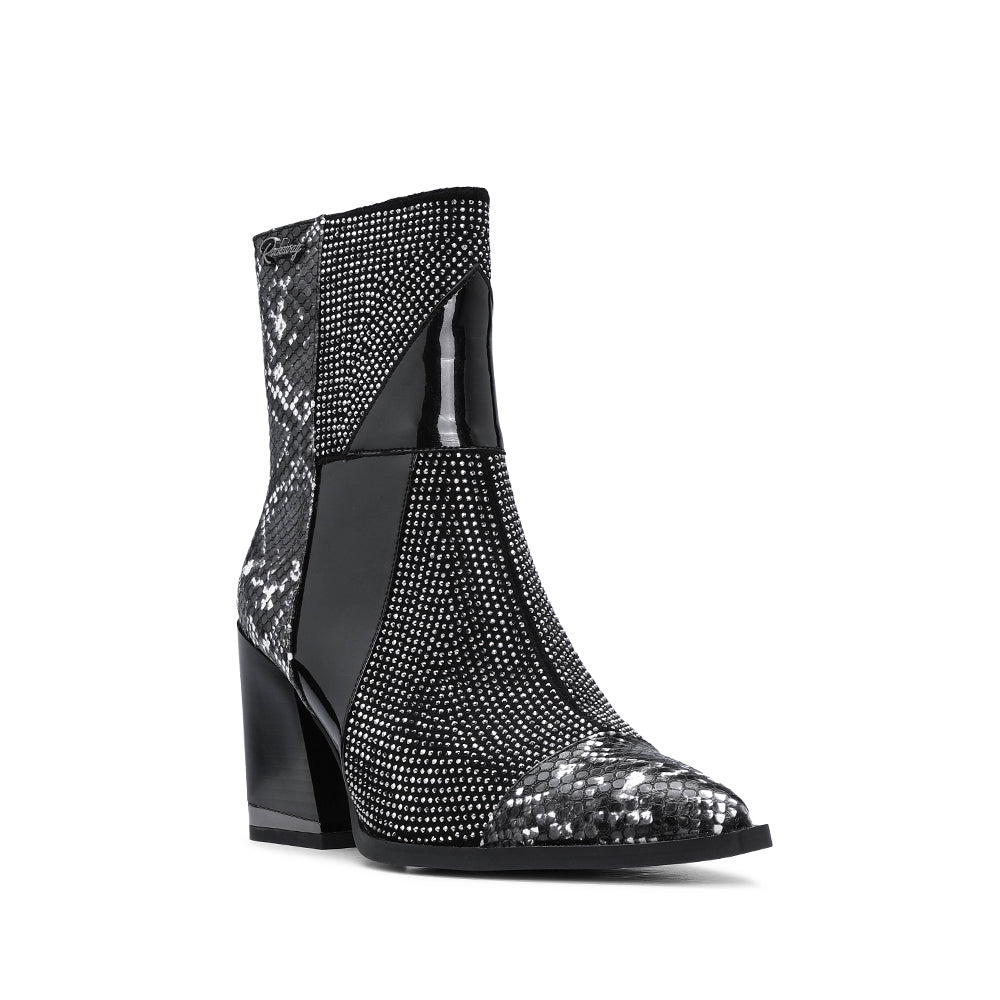 Botim Casual Mulher Animal Print Preto