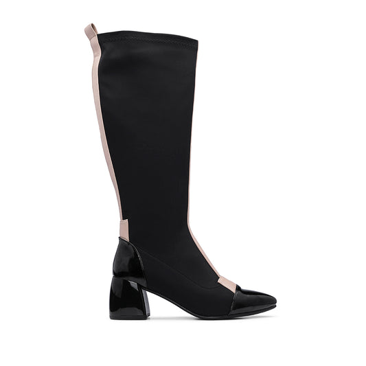 Bota Casual Mulher Verniz Preto