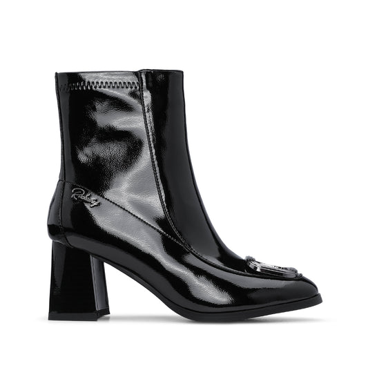 Botim Casual Mulher Verniz Preto