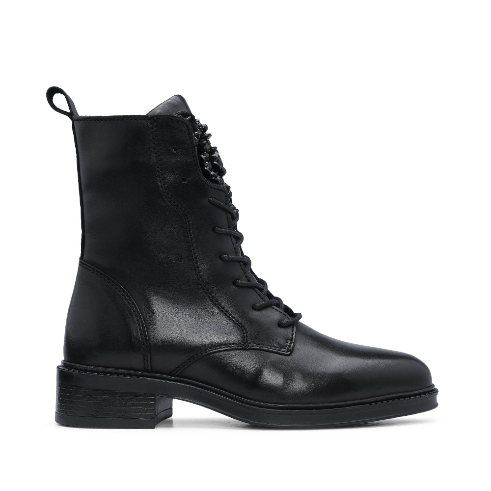Bota Militar Mulher Pele Preto