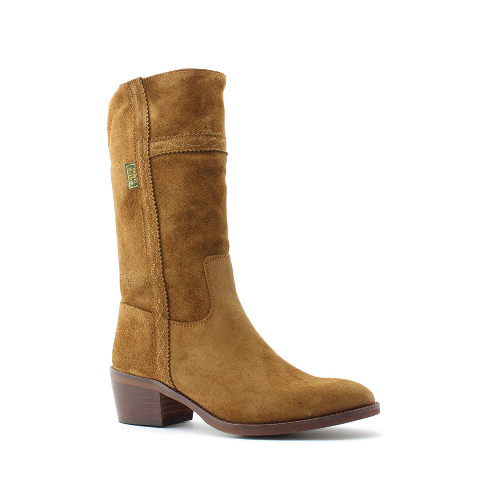 Bota Texana Mulher Camurça Camel