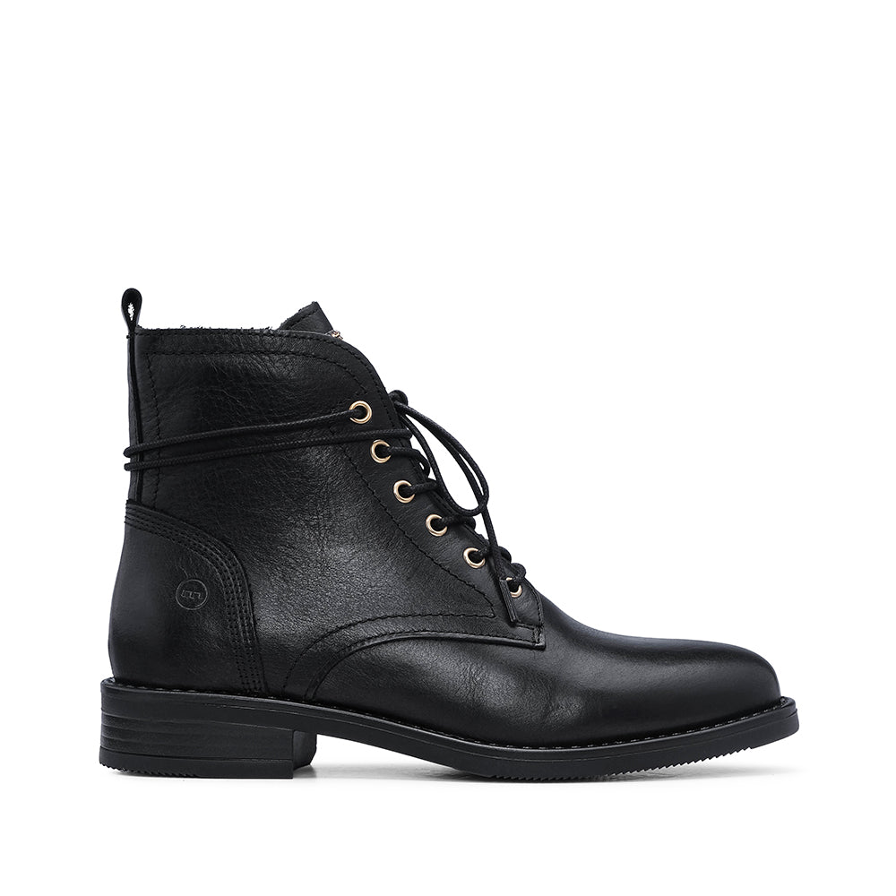 Botim Casual Mulher Pele Preto