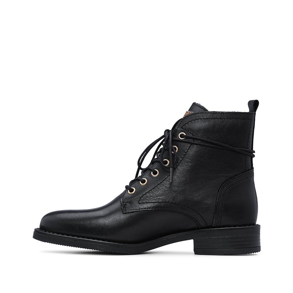 Botim Casual Mulher Pele Preto