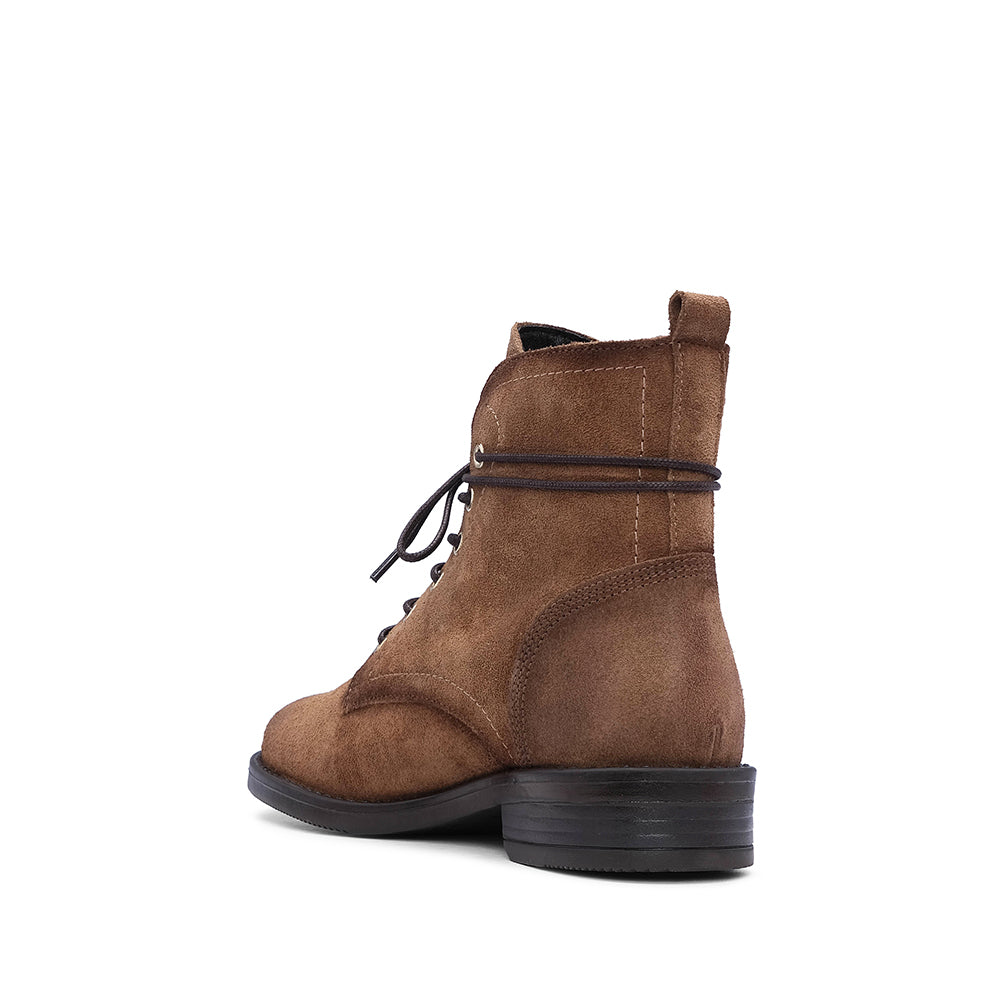 Botim Casual Mulher Camurça Camel