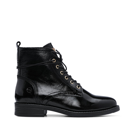 Botim Casual Mulher Verniz Preto