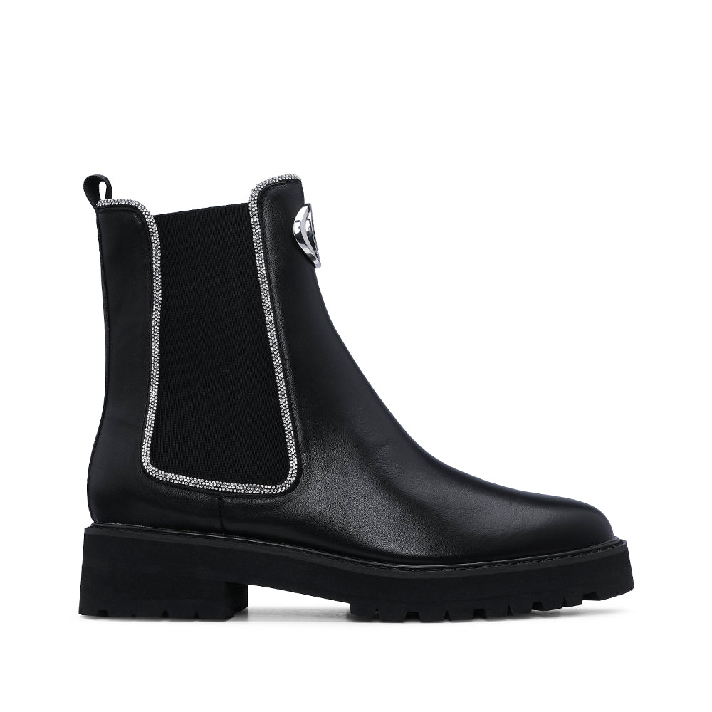 Botim Casual Mulher Pele Sintética Preto