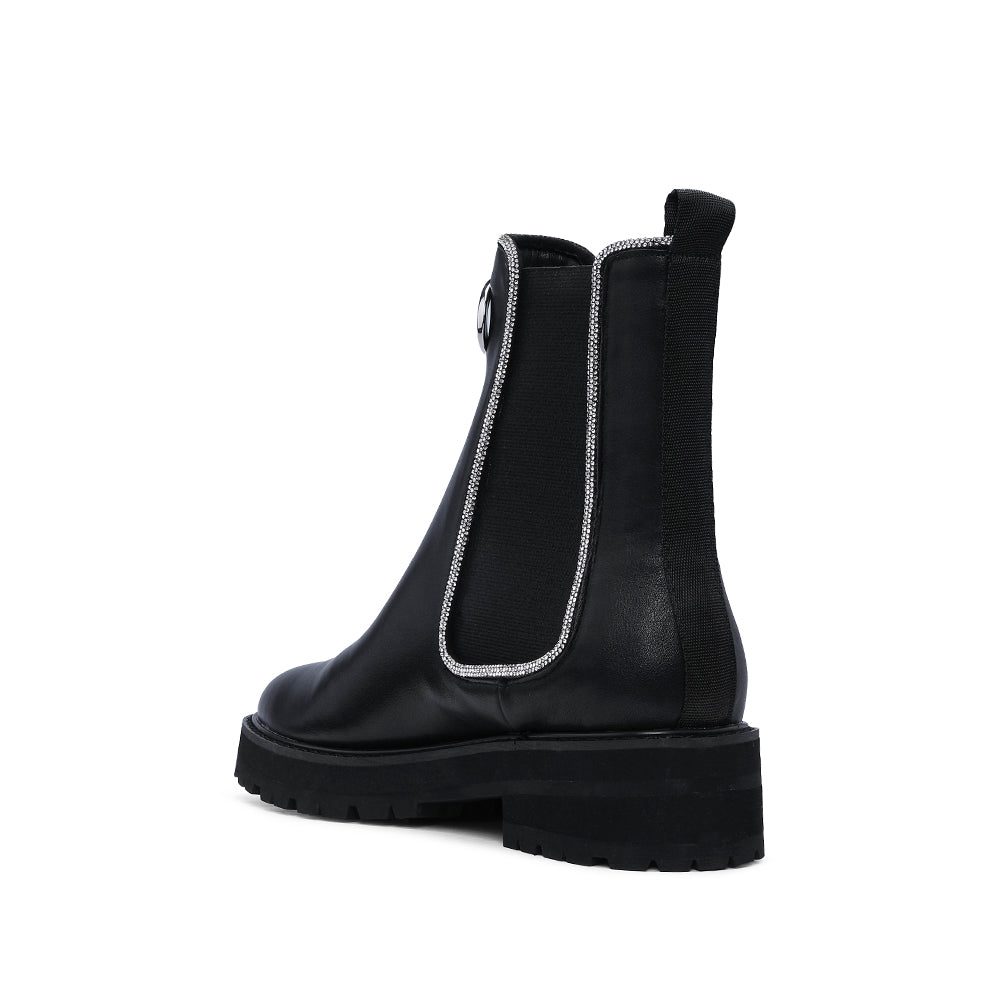 Botim Casual Mulher Pele Sintética Preto