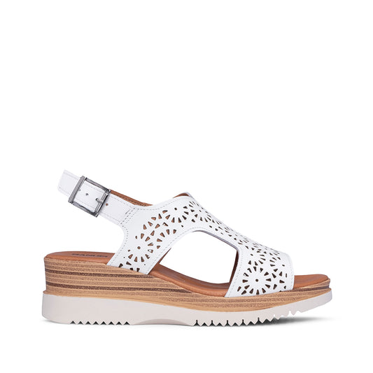 Sandália Salto Cunha Mulher Pele Branco