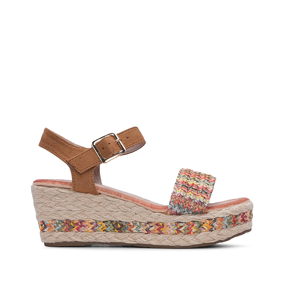 Sandália Salto Cunha Mulher Multicolor