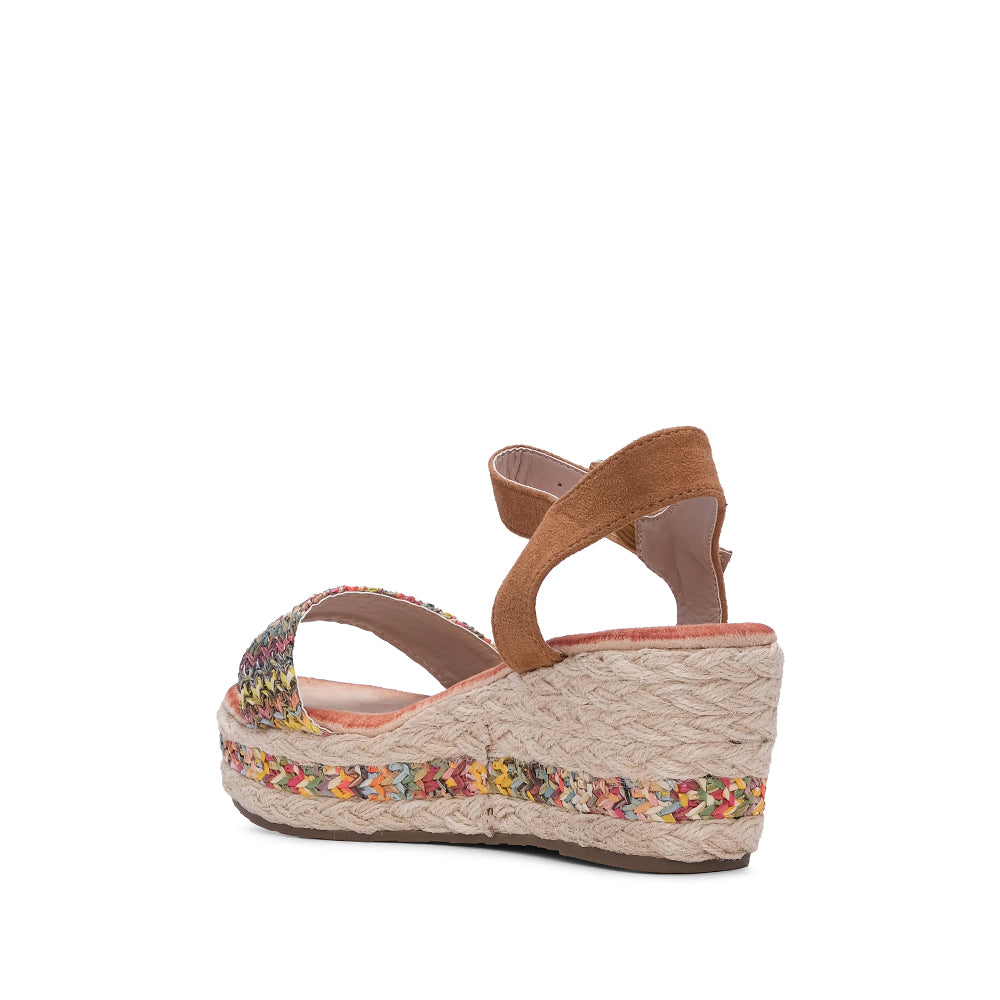 Sandália Salto Cunha Mulher Multicolor