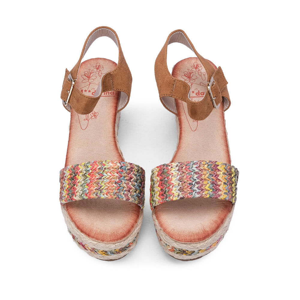 Sandália Salto Cunha Mulher Multicolor