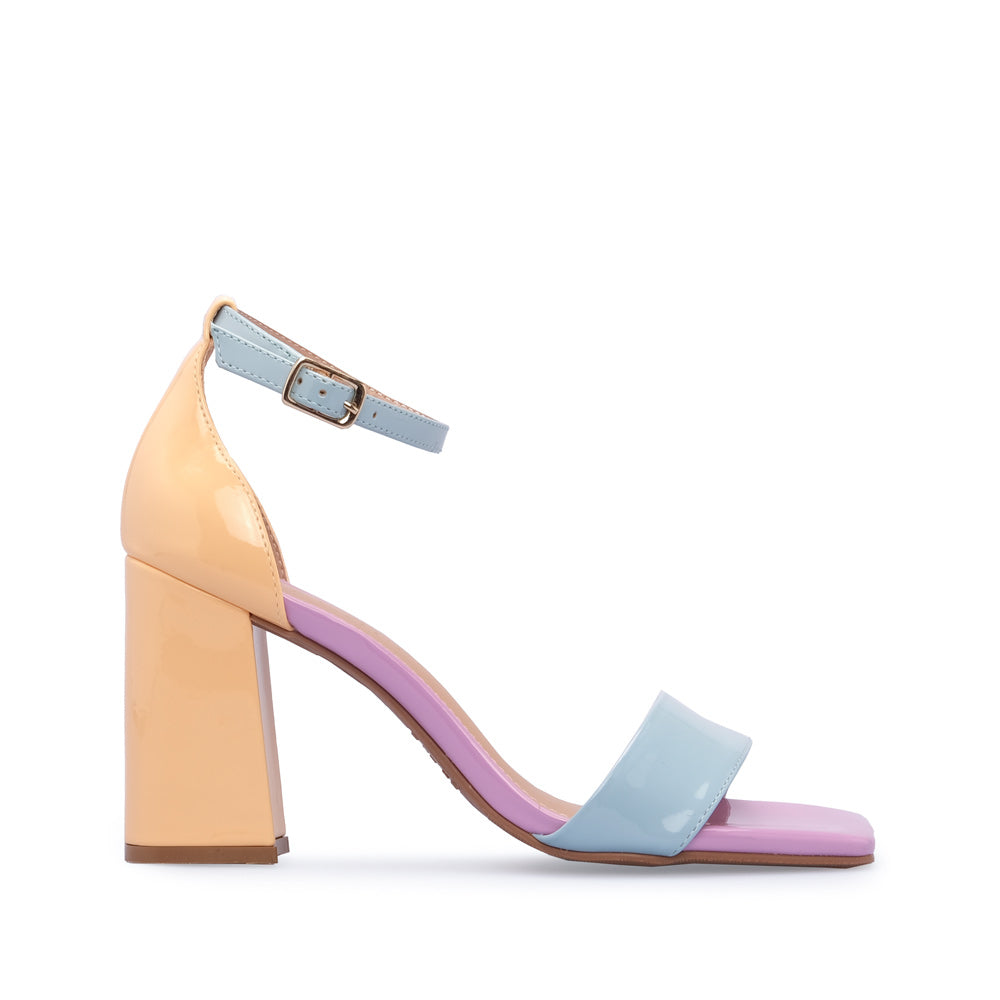 Sandália Salto Alto Mulher Verniz Multicolor