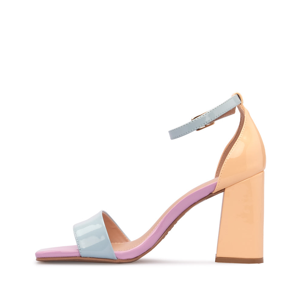 Sandália Salto Alto Mulher Verniz Multicolor