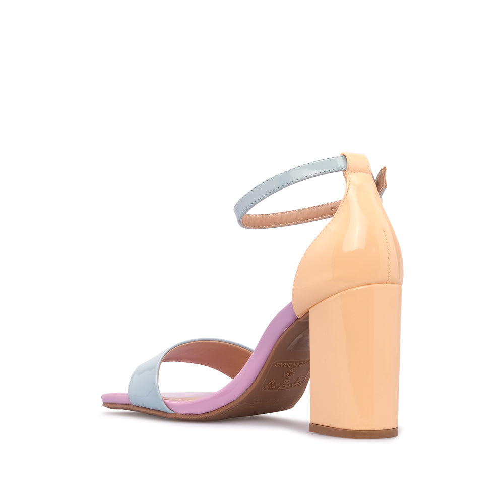 Sandália Salto Alto Mulher Verniz Multicolor