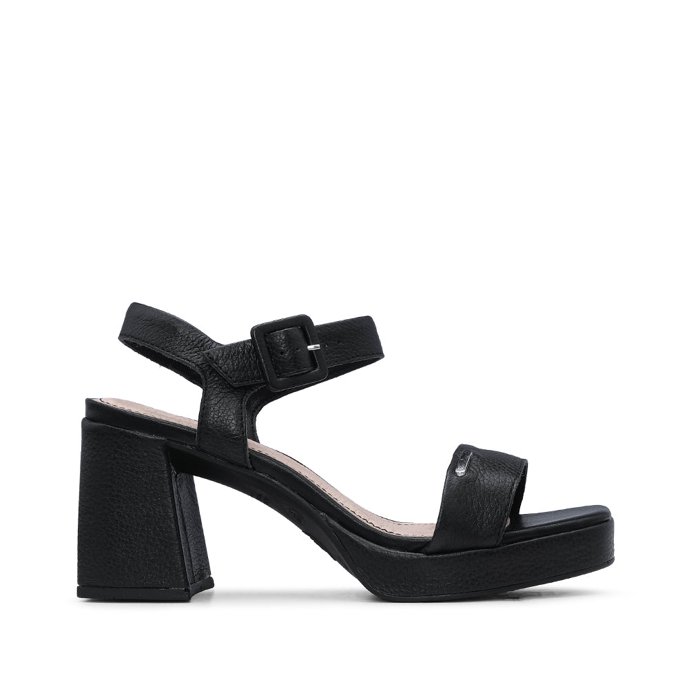 Sandália Salto Médio Mulher Pele Preto