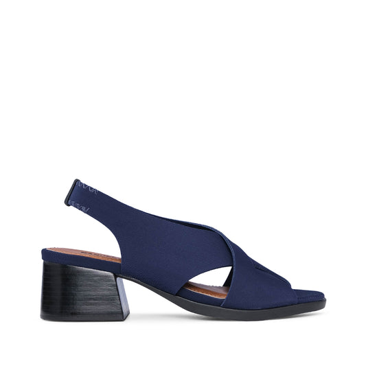 Sandália Salto Médio Mulher Pele Sintética Azul