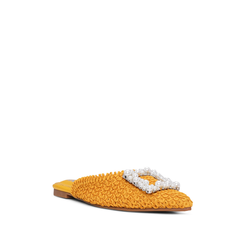 Mule Mulher Pele Sintética Amarelo