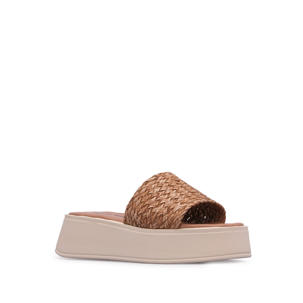 Chinelo Salto Cunha Mulher Pele Taupe