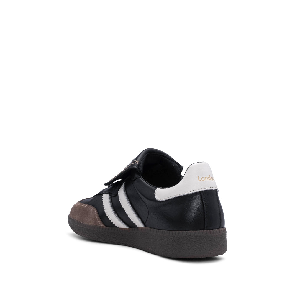 Sapatilha Casual Mulher Pele Preto E Branco