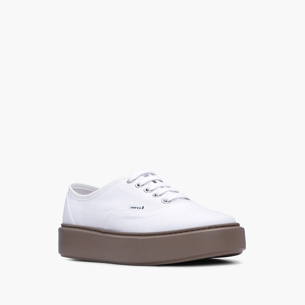 Sapatilha Casual Mulher Têxtil Branco