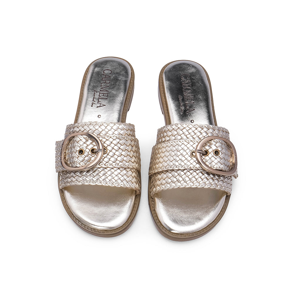 Chinelo Casual Mulher Pele Dourado
