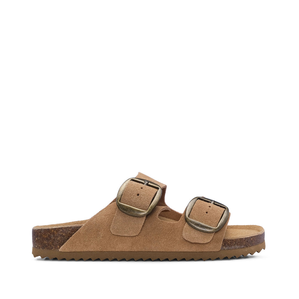 Chinelo Casual Mulher Com Fivela Camel