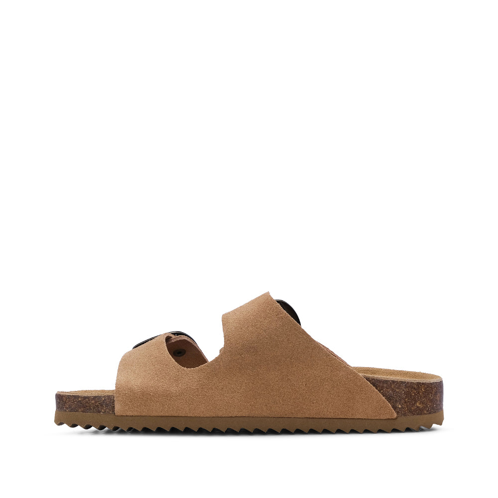 Chinelo Casual Mulher Com Fivela Camel