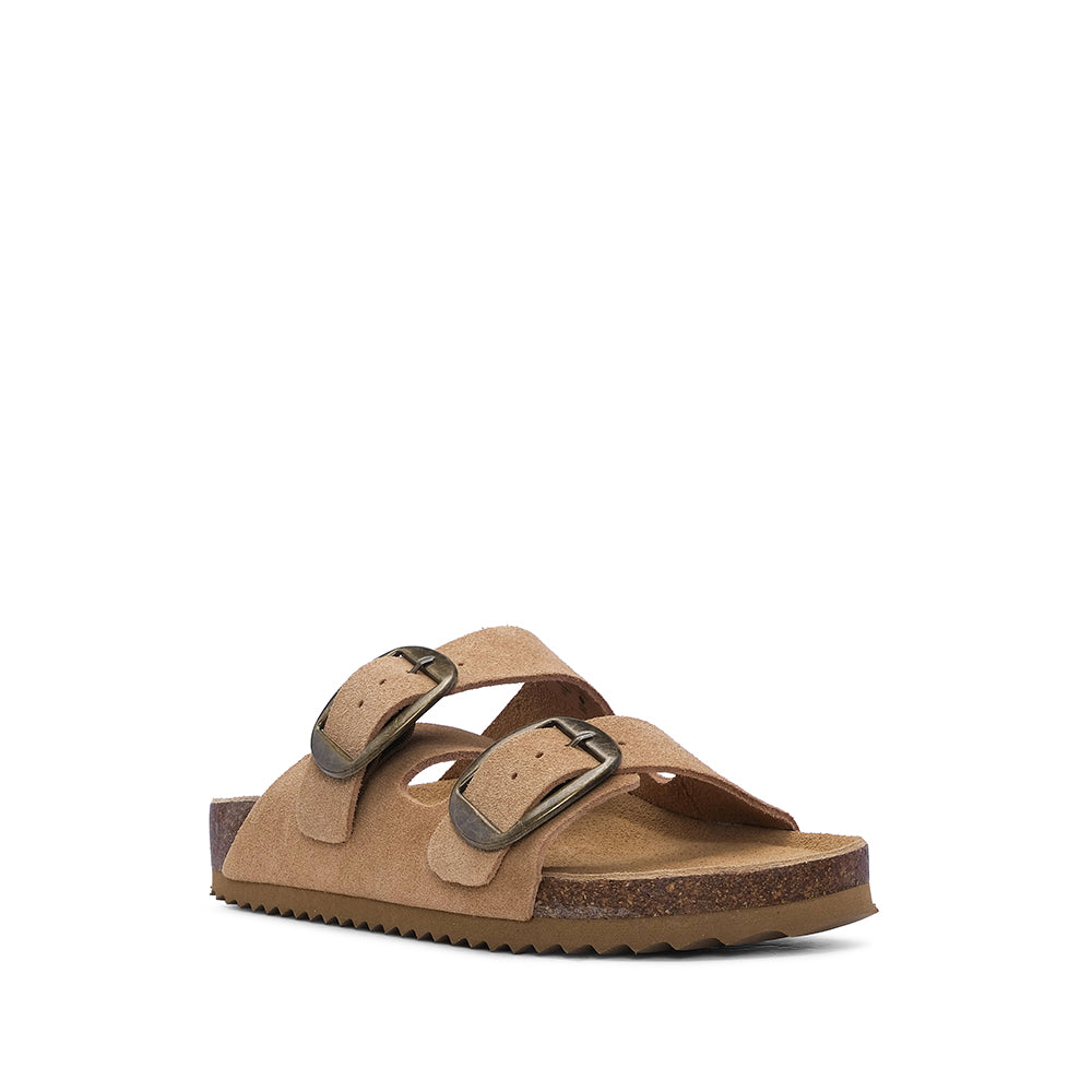 Chinelo Casual Mulher Com Fivela Camel