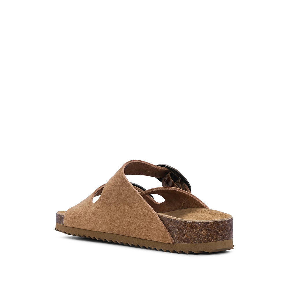 Chinelo Casual Mulher Com Fivela Camel