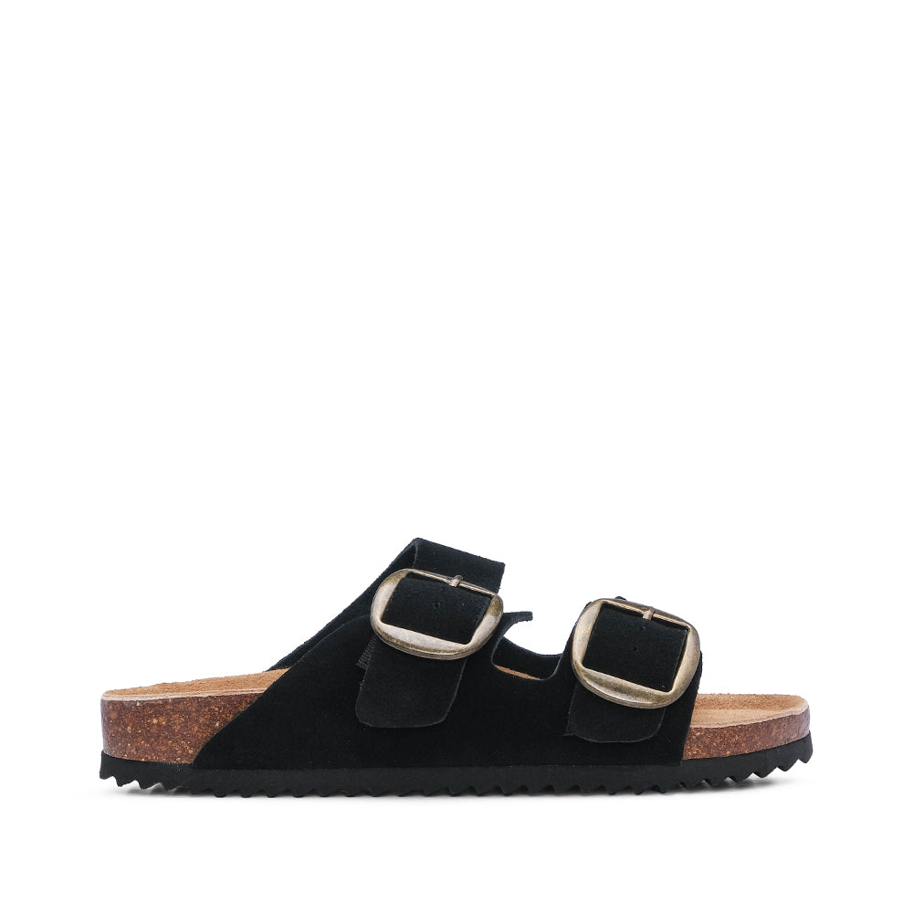 Chinelo Casual Mulher Com Fivela Preto